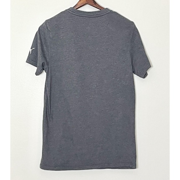 Puma Graphic T-Shirt Men's Small‎ Gray Camo Logo Sportswear BlokeCore - Picture 4 of 5